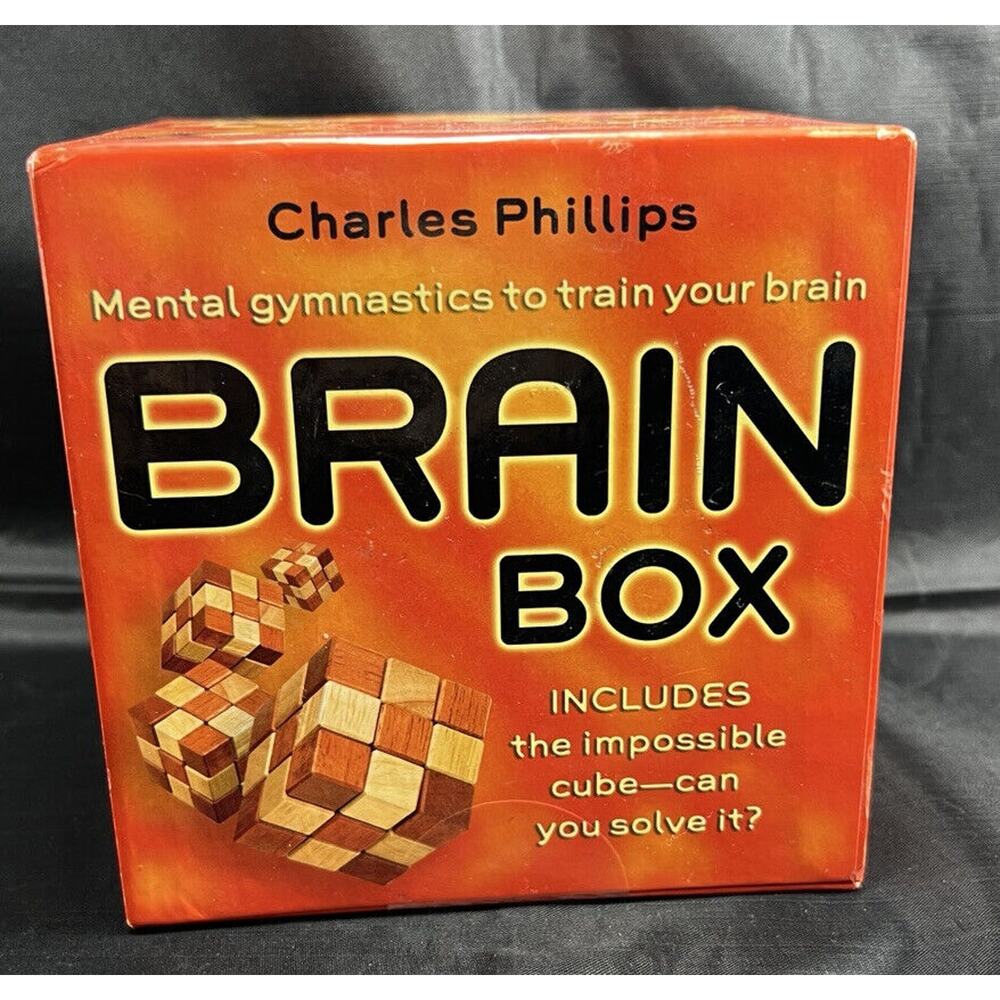 Brain Box Cube Puzzle & Brain Book by Charles Phillips (2006) * NEW* Sealed